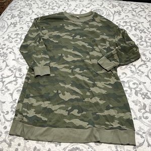 Old Navy camo print dress/tunic XL Tall